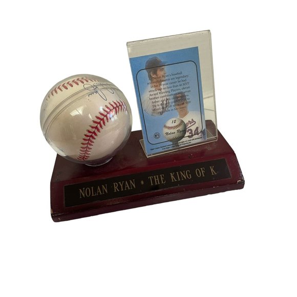 MLB Other - MLB Memorabilia Nolan Ryan Farewell Collection The King of K Signed Baseball 7"